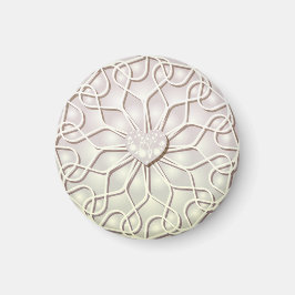 Geometriskt Roséguld KÄRLEK Hjärtmönster Magnet