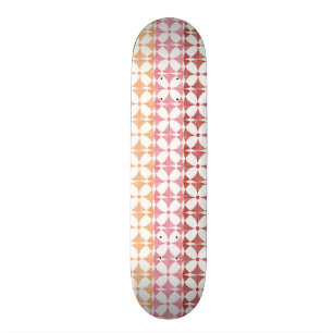 Geometriskt rött ikat-randigt mönster skateboard bräda 20 cm