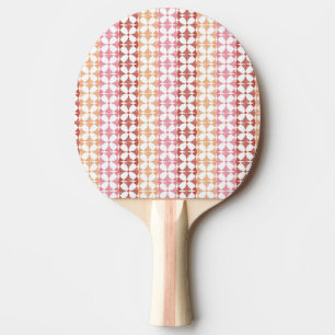 Geometriskt rött ikatrandmönster pingisracket