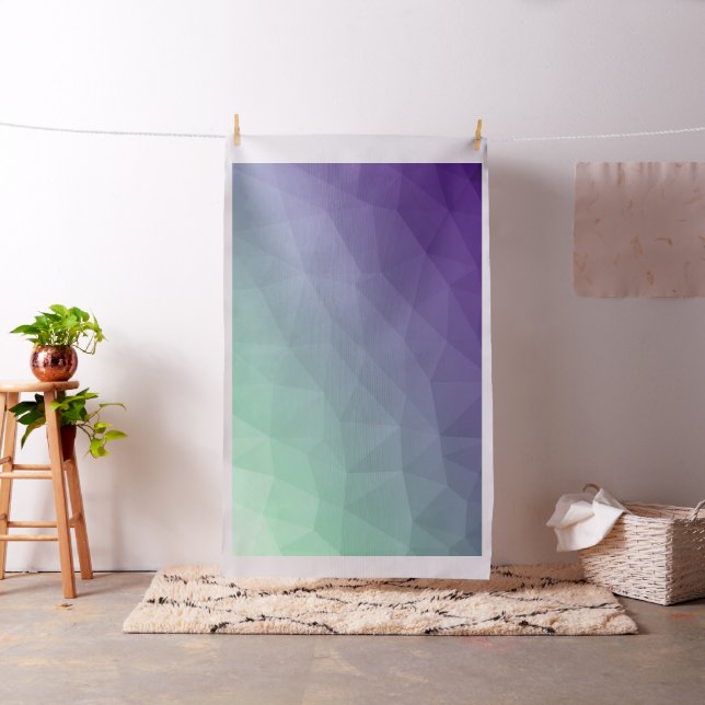 Geometriskt rutnät för grönt av lila, kombinations tyg (In Situ)