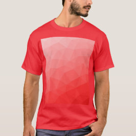 Geometriskt rutnät för röd övertoning mönster t shirt