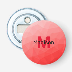 Geometriskt rutnät mönster Monogram Flasköppnare