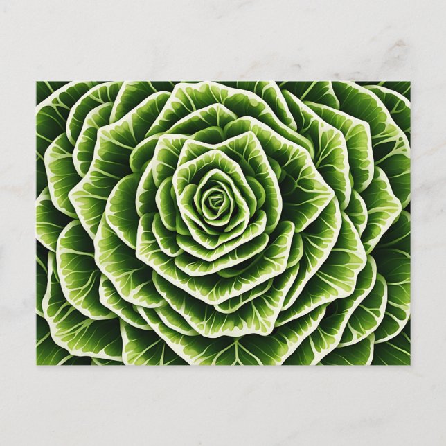 Geometriskt salladsmönster som blandar naturen  vykort (Framsida)