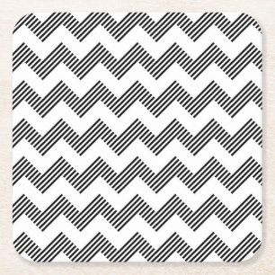 Geometriskt sicksackmönster 2 underlägg papper kvadrat