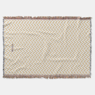Geometriskt sicksackmönster för chic neutral gul filt