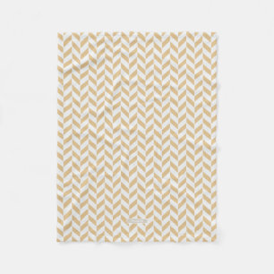 Geometriskt sicksackmönster för chic neutral gul fleecefilt