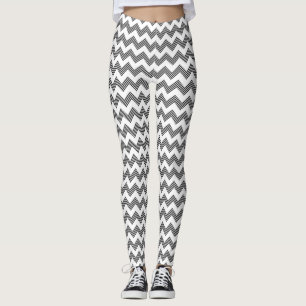 Geometriskt sicksackmönster leggings
