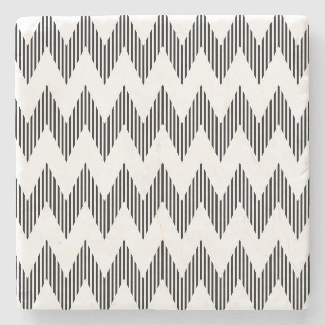 Geometriskt sicksackmönster stenunderlägg (Framsidan)