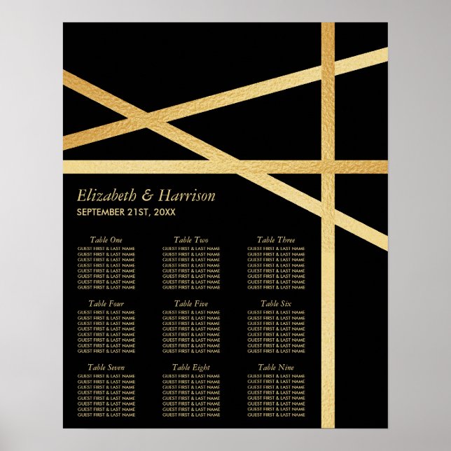 Geometriskt sittdiagram över guldfetter i Stil Poster (Framsidan)