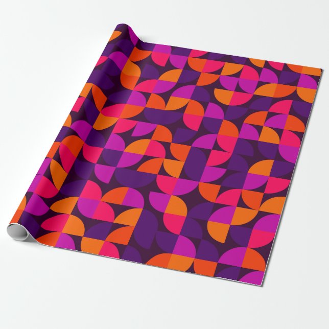 Geometriskt sömlöst mönster. Abstrakt vintage vint Presentpapper (Utrullad)