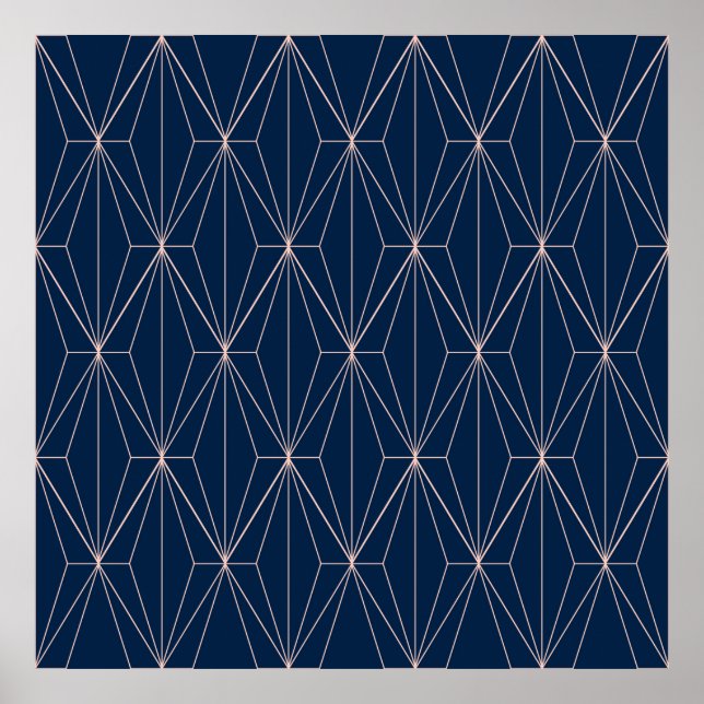 Geometriskt sömlöst mönster. Abstraktens geometris Poster (Framsidan)