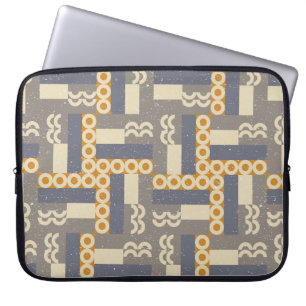 Geometriskt sömlöst mönster i stil. Modern Laptop Fodral
