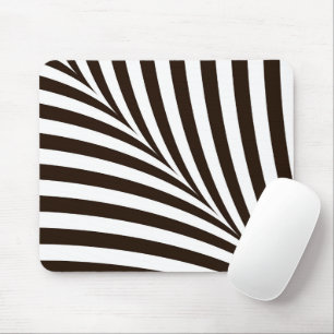 Geometriskt svart och vitt Zebra ränder Musmatta