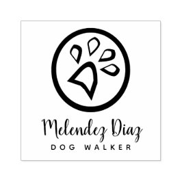 Geometriskt tassavtryck modern hundpromenerarlogo stämpel