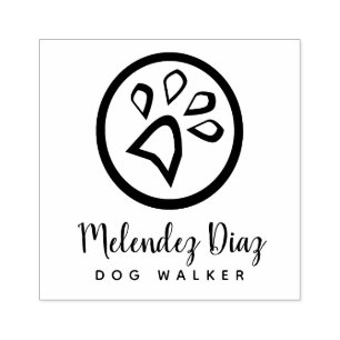 Geometriskt tassavtryck modern hundpromenerarlogo stämpel