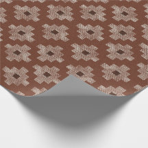 Geometriskt Terrakotta Rött Julpresentpapper 
