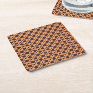 Geometriskt Trämönster Underlägg Papper Kvadrat