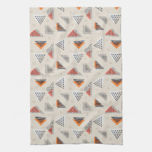 Geometriskt triangelhand plockademönster kökshandduk