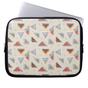 Geometriskt triangelhand plockademönster laptop fodral