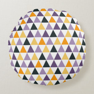 Geometriskt triangulärt mosaik sömlöst mönster rund kudde