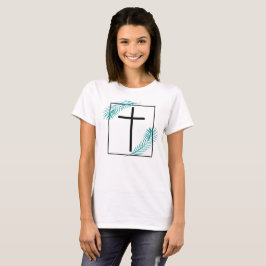 Geometriskt Tro Kors Kristet Tropiskt T Shirt