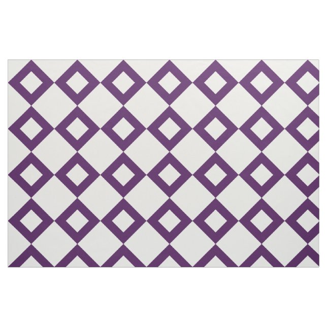 Geometriskt tyg för vit- och liladiamantmönster (Fat Quarter)