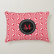 Geometriskt vänt om mönster för röd vit