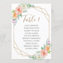 Geometriskt vattenfärgsflödesschema Bröllop Program