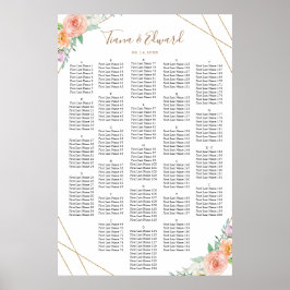 Geometriskt vattenfärgsflödesschema poster