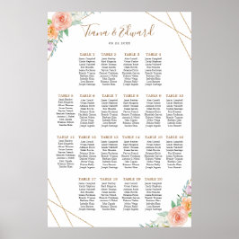 Geometriskt vattenfärgsflödesschema poster