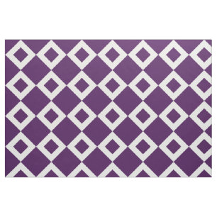 Geometriskt violet- och vitdiamantmönstertyg tyg