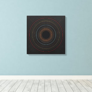 Geometry Art-utskrift med minimalistisk koncenterc Canvastryck