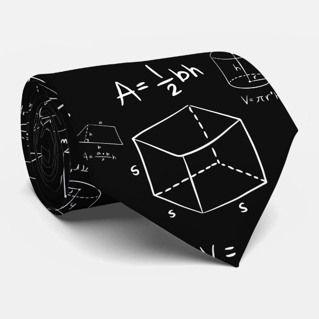 Geometry Geek & Black and white Neck Tie Slips (Rullad)