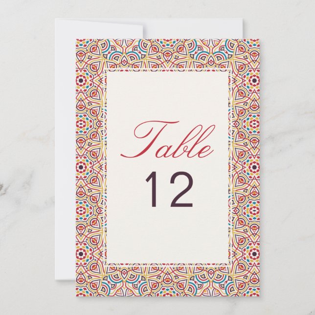 Geometry Glitter Metal Luxury Wedding Table Number Inbjudningar (Framsida)