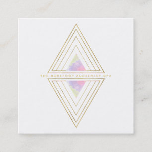 *~* Geometry Guld Geometric 2 Triangles Helig Fyrkantigt Visitkort