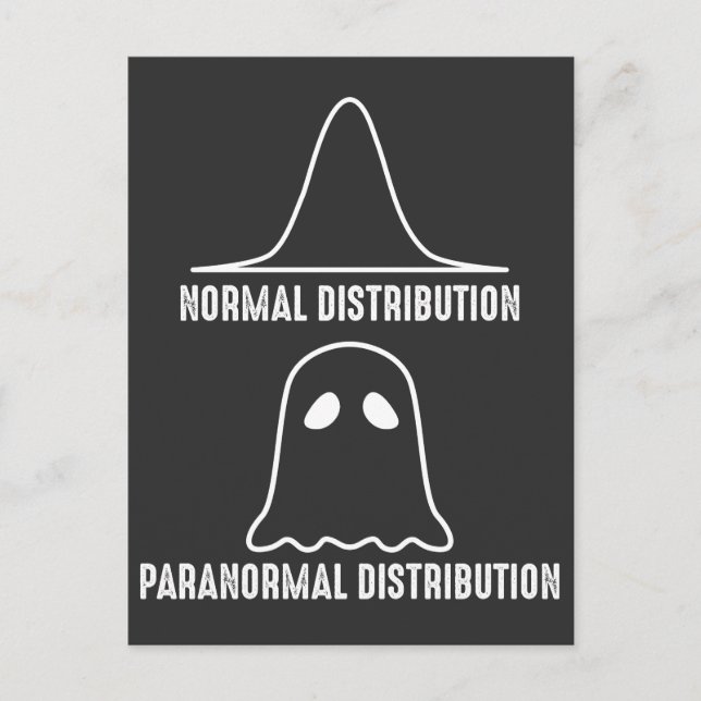 Geometry Math Ghost Paranormal Distribution Vykort (Framsida)