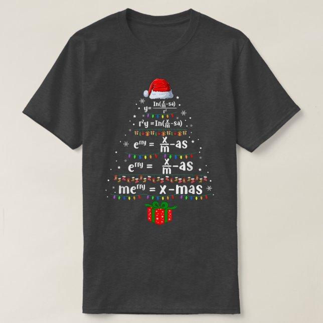 Geometry Math Science Teacher God jul T Shirt (Design framsida)
