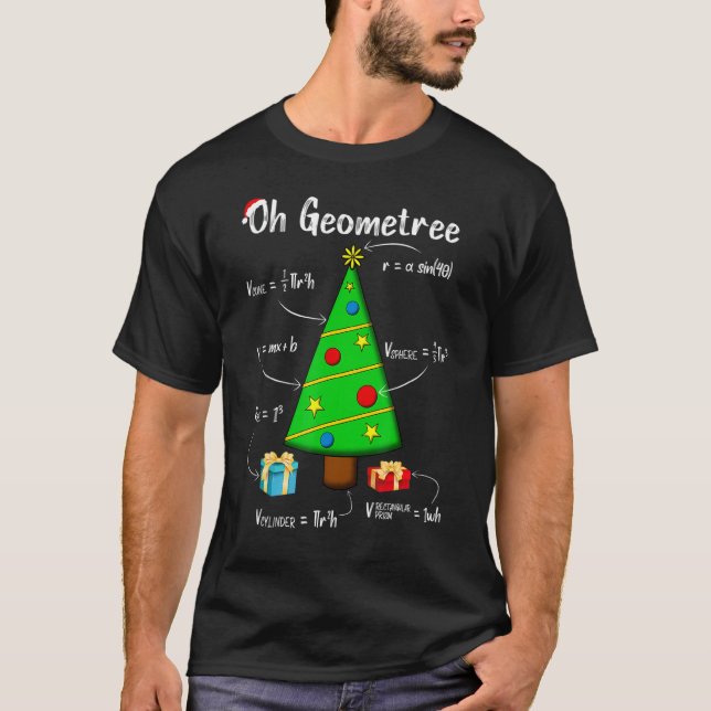 Geometry Math Science Teacher jul Oh Geome t Shirt (Framsida)
