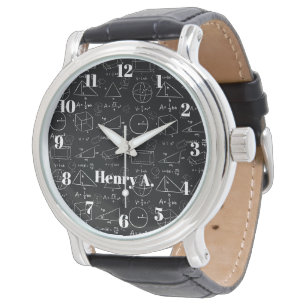 Geometry Math Snyggt White and Black Watch Armbandsur