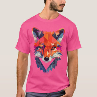 Geometry Origami Stil Fox T Shirt