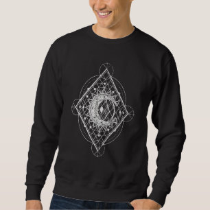 Geometry Pagan Occult, gotisk krescent Måne Helig Lång Ärmad Tröja