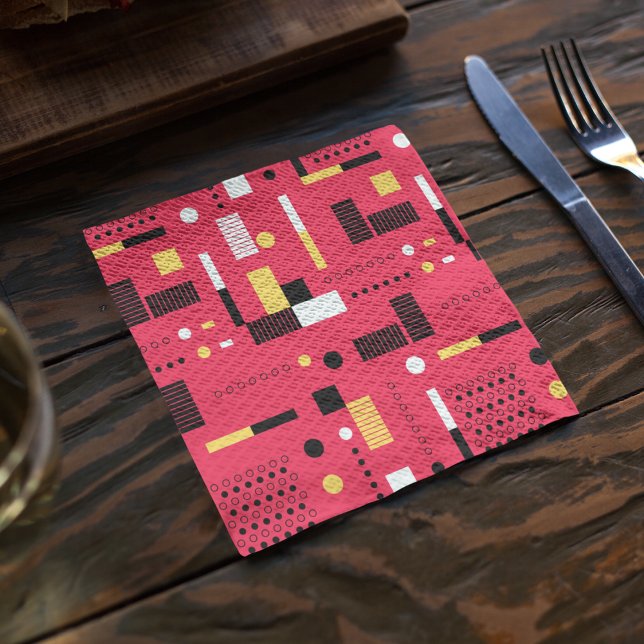 Geometry Polka Rand Pappersservett (decorative touch to your dinner table with our dinner paper napkins and perfect for any occasion.)