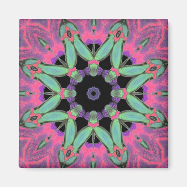 Geometry Psychedelic Roligt Magnet (Framsidan)