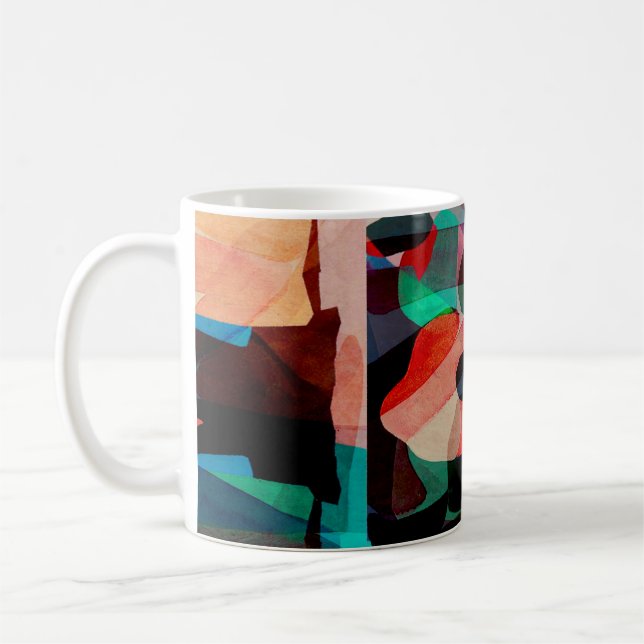 Geometry struktur-färg klassisk mönster kaffemugg (Vänster)