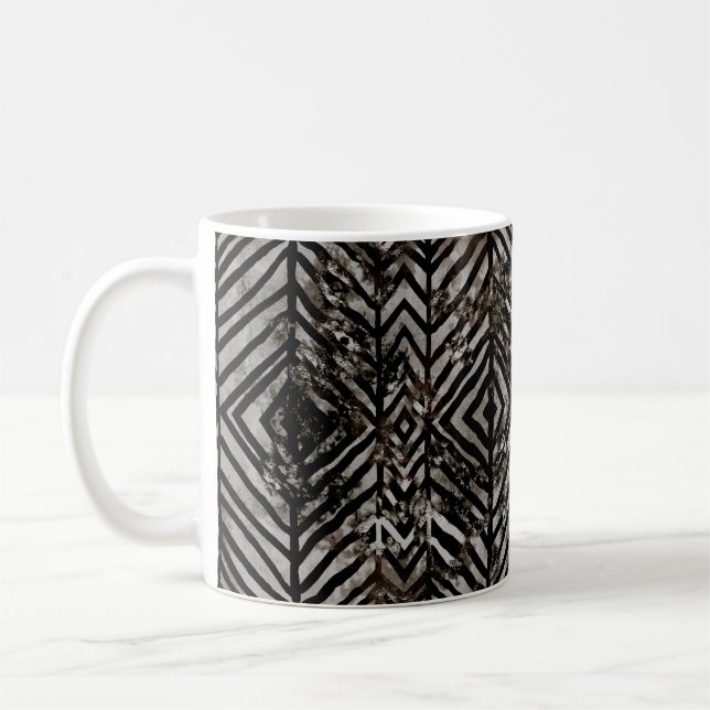 Geometry struktur kreativ upprepar moderna mönster kaffemugg (Vänster)