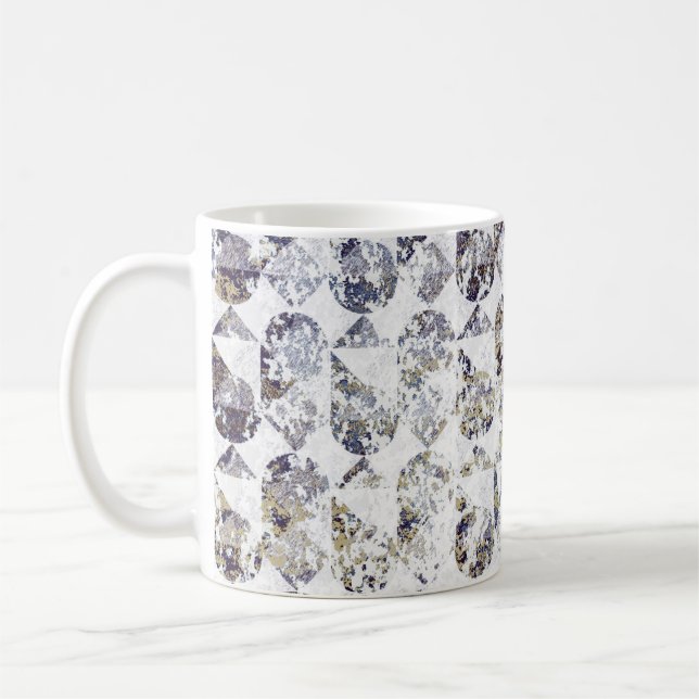 Geometry struktur repeterar klassisk mönsterabstra kaffemugg (Vänster)