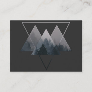 Geometry Triangles Misty Forest Visitkort