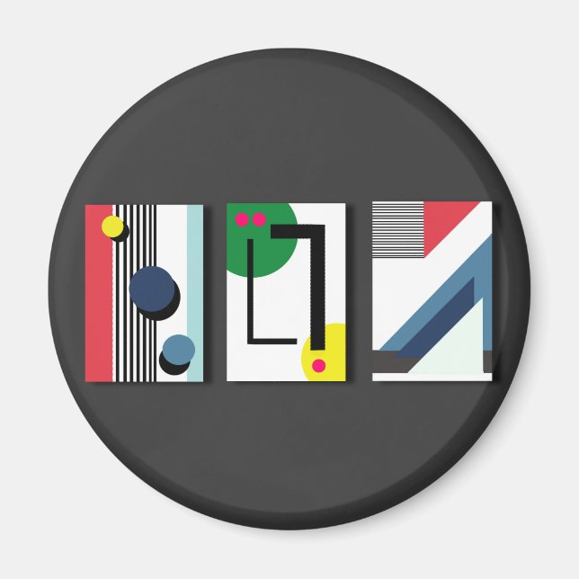 Geometryabstrakt Magnet (Framsidan)