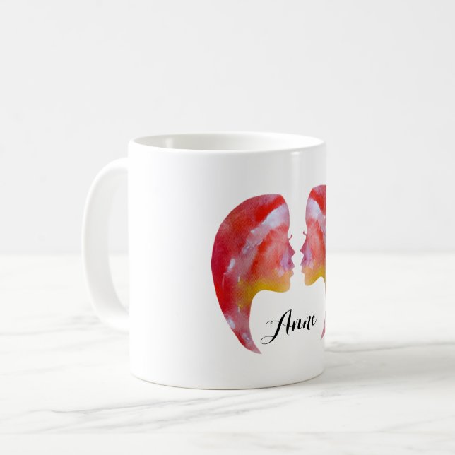 Geomini Watercolor art Kaffemugg (Framsida vänster)