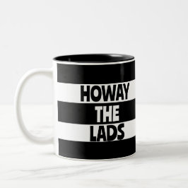 Geordie Howay Lads Newcastle på Tyne Fotbal Två-Tonad Mugg